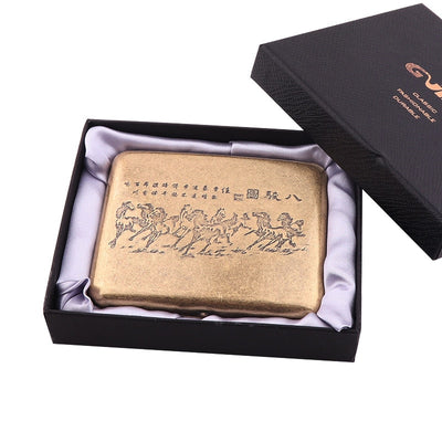 Cigarette Case with Gift Box for 20pcs Vintage Metal Cigarette Box