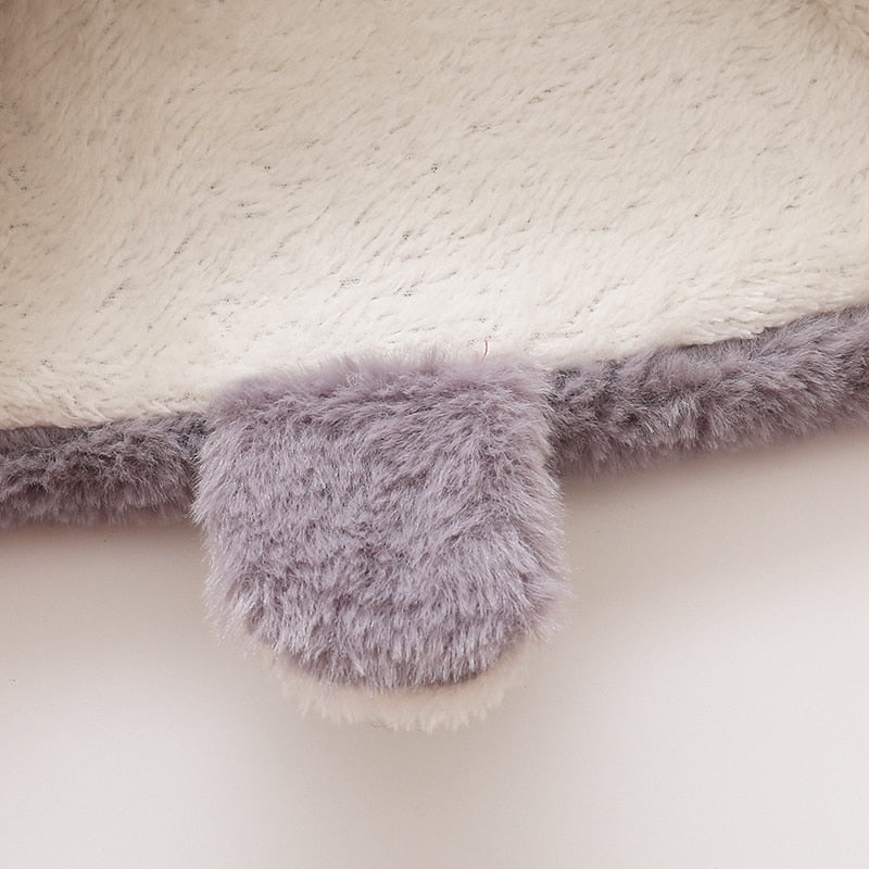 Cute Rabbit Ears Plush Baby Jacket Christmas Sweet Princess Girls Coat Autumn Winter Warm Hooded Outerwear Toddler Girl Clothes