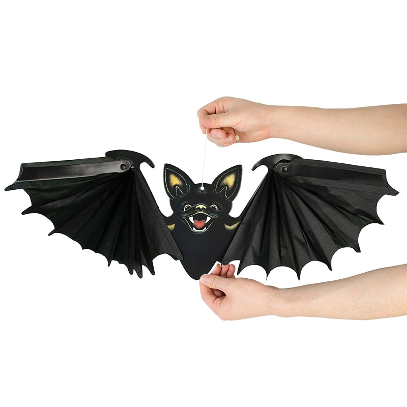 Paper Bat Hanging Ornament Props for Halloween Decoration Festival Party Bar Haunted House Decor Indoor Outdoor