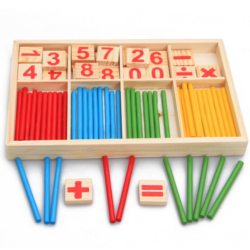 Montessori Educational Wooden Math Toys Children Busy Board Count Shape Colors Match Fishing Puzzle Learning Toys Gifts