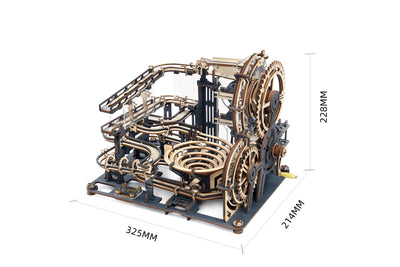 Rokr Marble Run Set 5 Kinds 3D Wooden Puzzle DIY Model Building Block Kits Assembly Toy Gift for Teens Adult Night City