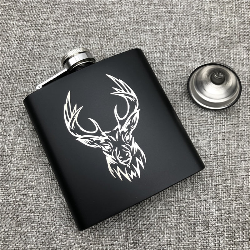 Hip Flask 6 Oz 170ml 304 Stainless Steel Personalized King Wolf Lion Tiger Alcohol Whiekey Vodka Flask