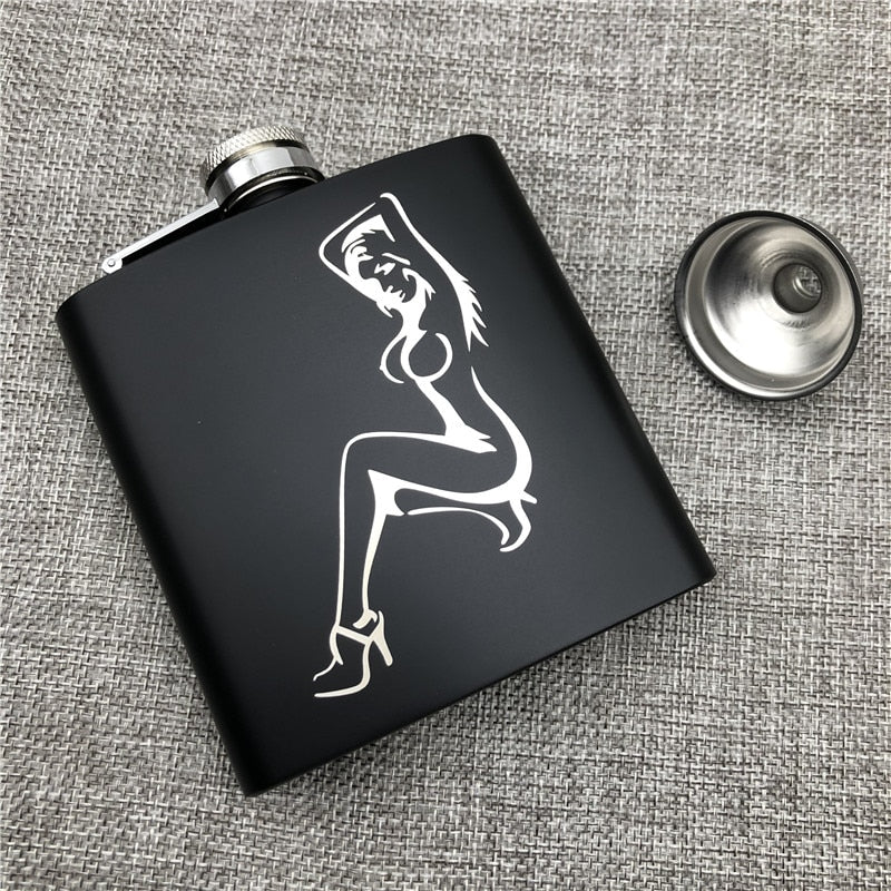 Hip Flask 6 Oz 170ml 304 Stainless Steel Personalized King Wolf Lion Tiger Alcohol Whiekey Vodka Flask