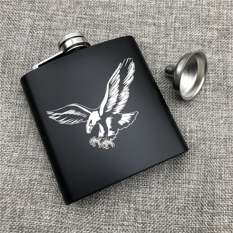 Hip Flask 6 Oz 170ml 304 Stainless Steel Personalized King Wolf Lion Tiger Alcohol Whiekey Vodka Flask