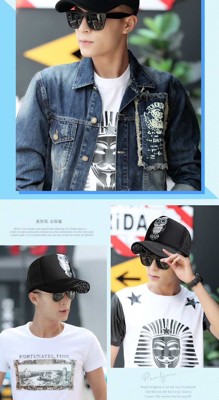 Hats Men Cool Hiphop Punk Rock Truck Cap Women Fashion Mesh Baseball Caps