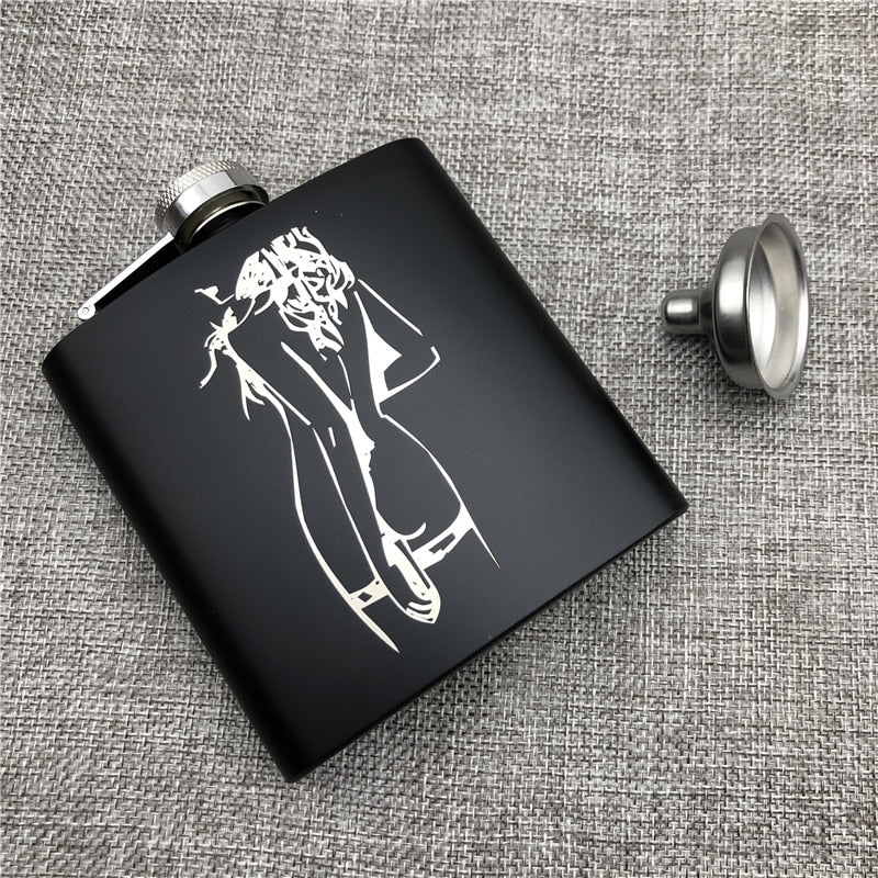 Hip Flask 6 Oz 170ml 304 Stainless Steel Personalized King Wolf Lion Tiger Alcohol Whiekey Vodka Flask