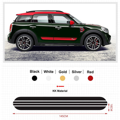 Car Door Side Waist Skirt Wall Stickers for Mini Cooper Clubman COUNRTYMAN F54 F55 F60 R55 R56 R60 Accessories