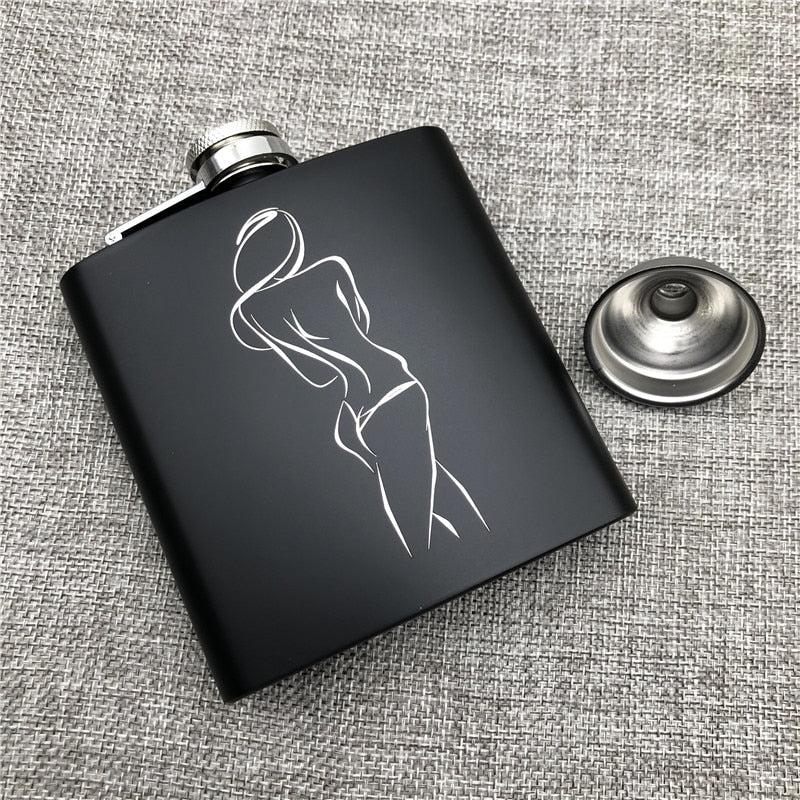 Hip Flask 6 Oz 170ml 304 Stainless Steel Personalized King Wolf Lion Tiger Alcohol Whiekey Vodka Flask