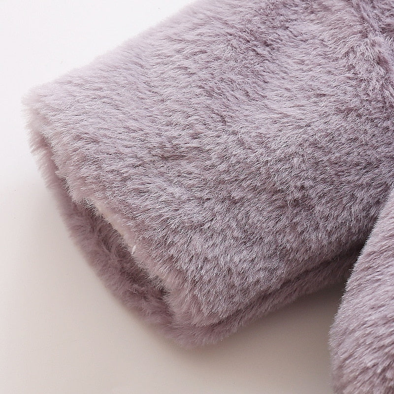 Cute Rabbit Ears Plush Baby Jacket Christmas Sweet Princess Girls Coat Autumn Winter Warm Hooded Outerwear Toddler Girl Clothes