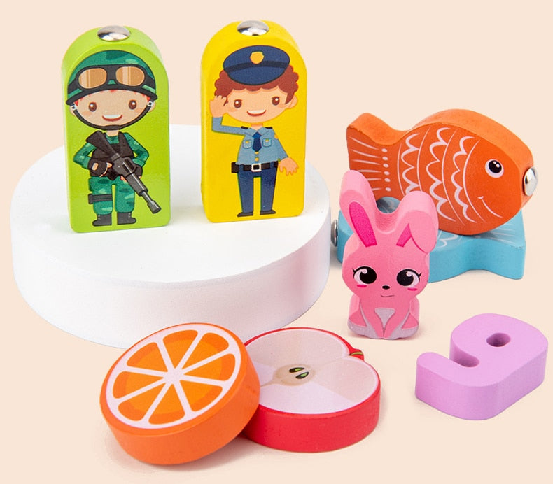 Montessori Educational Wooden Math Toys Children Busy Board Count Shape Colors Match Fishing Puzzle Learning Toys Gifts
