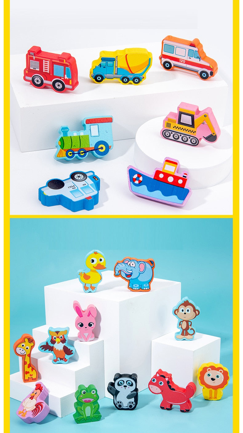 Montessori Educational Wooden Math Toys Children Busy Board Count Shape Colors Match Fishing Puzzle Learning Toys Gifts