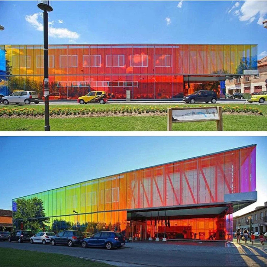 2/3/5M One Way Mirror Reflective Solar Window Film Rainbow Privacy Self-Adhesive Window Tint Heat Control Chameleon Glass Film