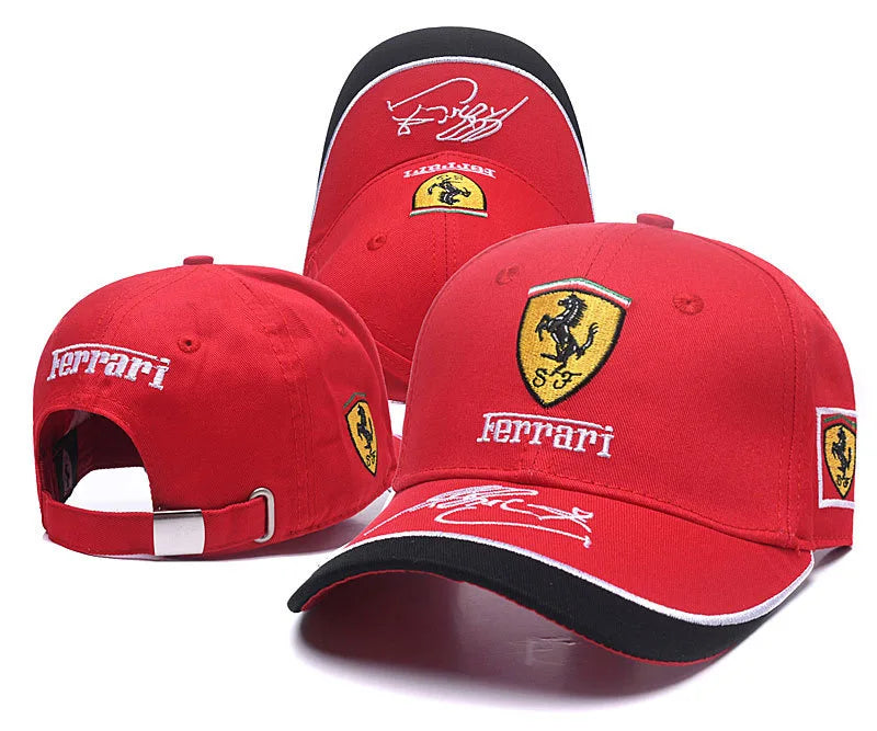Baseball Hat Embroidered Racing Team Outdoor Sport Hat Men Women Sunshade Hat Accessory For Ferrari
