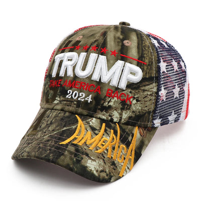 Trump 2024 Cap, SAVE AMERICA AGAIN, Knitted Embroidered Sports Camo Hat,TAKE AMERICA BACK
