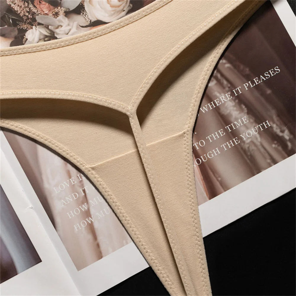 G String Women T Back Seamless Thong Underwear Girls Plus Size Elastic T-pants Lingerie S-XL
