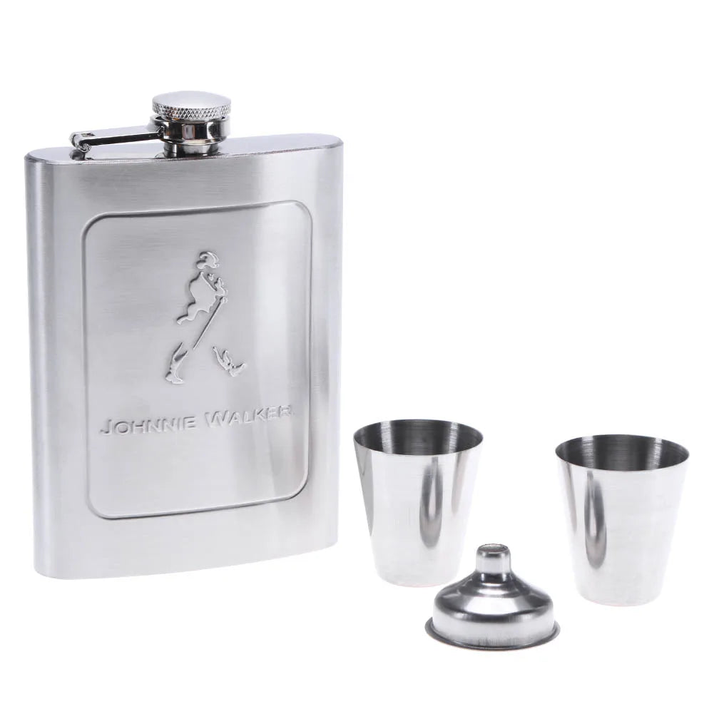 8oz Outdoors Portable Pocket Hip Flask Stainless Steel Whisky Flask Drink Alcohol Container Gift Box Vodka