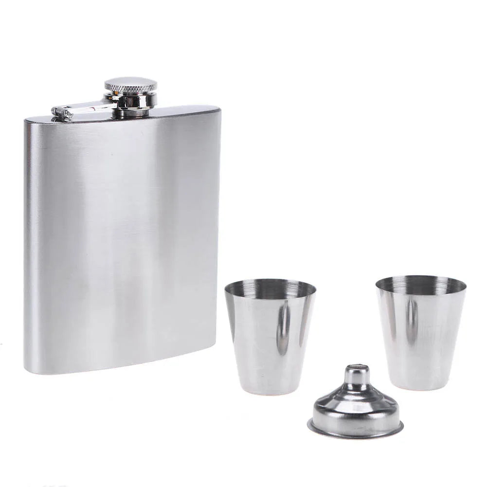 8oz Outdoors Portable Pocket Hip Flask Stainless Steel Whisky Flask Drink Alcohol Container Gift Box Vodka