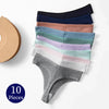 10PCS/Set Women's Panties Cotton Striped Underwear Sexy Sports G-Strings Hot T-Backs