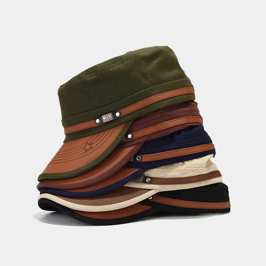 Cadet Hat Man Flat Top Caps Fashion Cotton Visor Hats Summer Autumn Vintage Army Hats Adult Dad Hat Unisex Baseball Cap