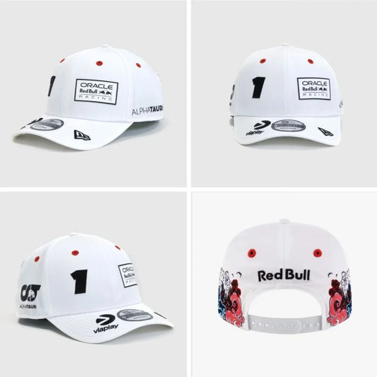 Red Bull Mesh Hat Embroidered Red Bull Baseball Hat Men's and Women's Outdoor Multi functional Hat Red Bull Racing Hat