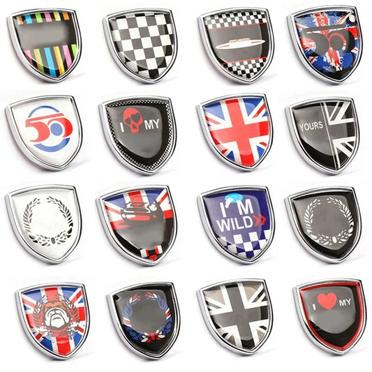 3D Adhesive Drop Process Metal Body Stickers For Mini Cooper R56 F55 Countryman Car Decals Cover Body Badge Stickers Emblem