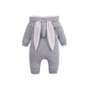 Rabbit Cartoon Hooded Rompers Spring Autumn Infant Jumpsuits Easter Bunny Baby Romper Zipper Newborn Clothes