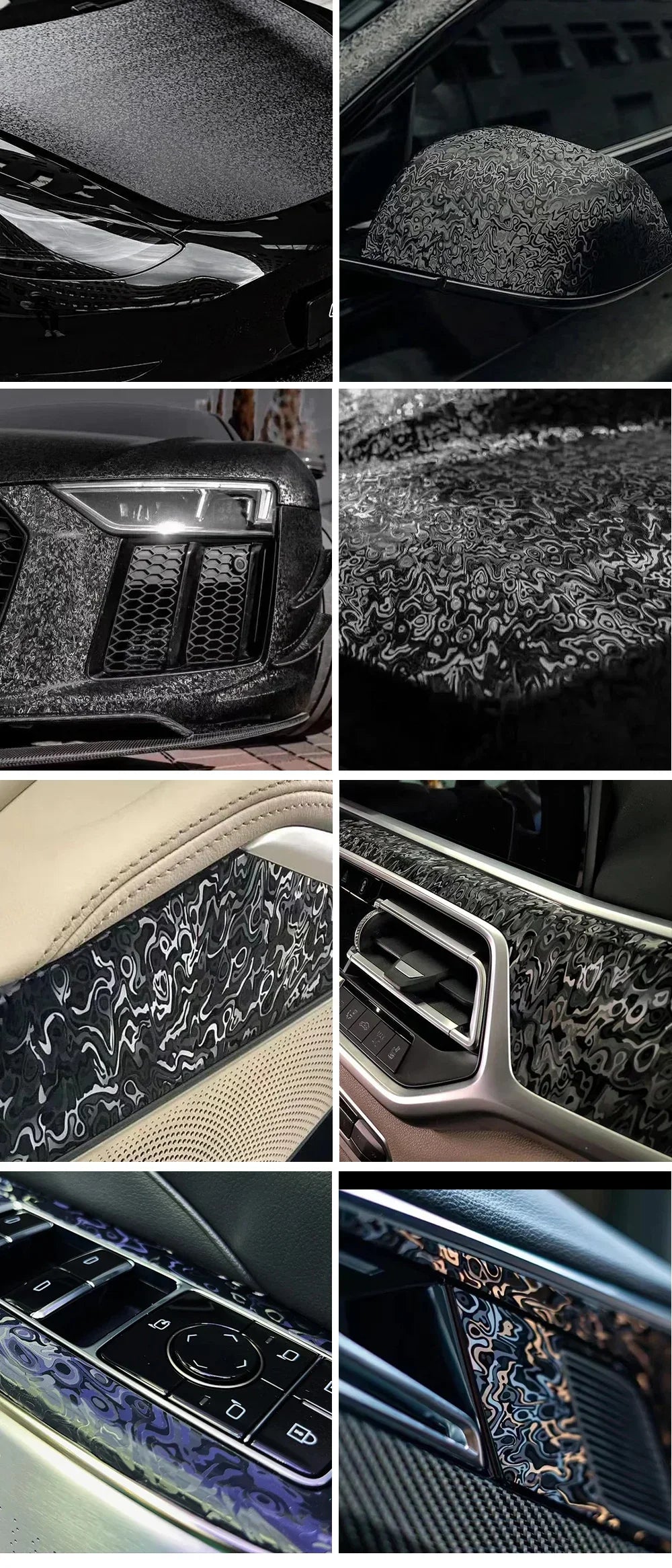 Carbon Vinyl Film DIY Waterproof Car Stickers Modified Vinyl Wrap Films Color Change Film for Auto Accessories