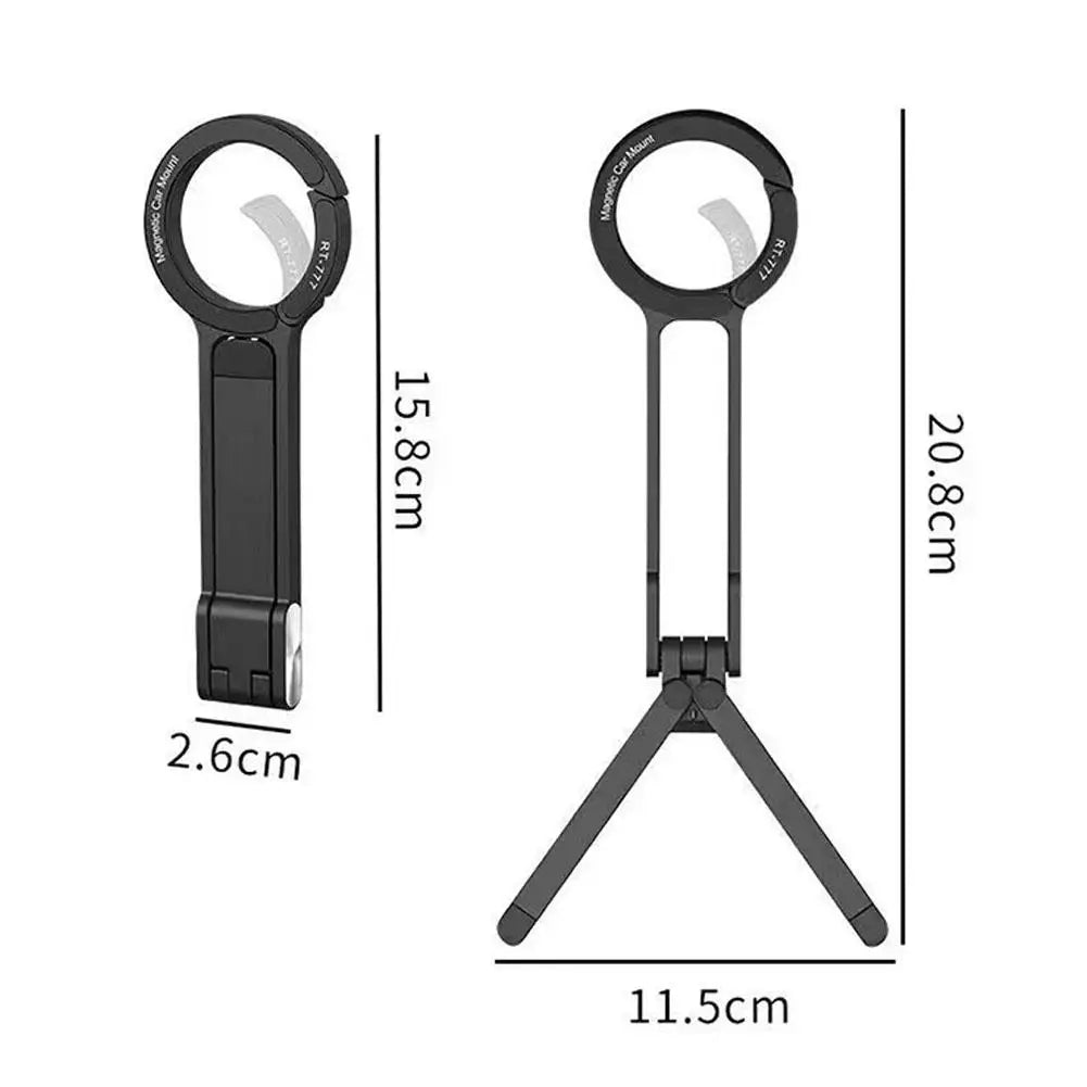 Magnetic ring alloy mobile phone holder adjustable ring magnetic buckle folding mobile phone holder