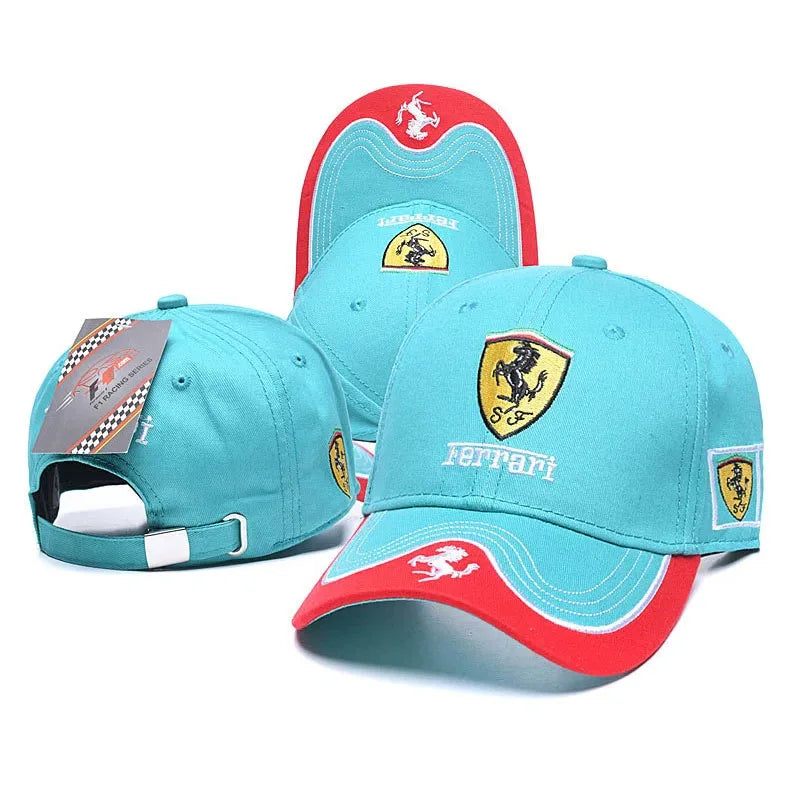 SF Team Cap Baseball Hat Formula One Racing Hat Sunshade Cap
