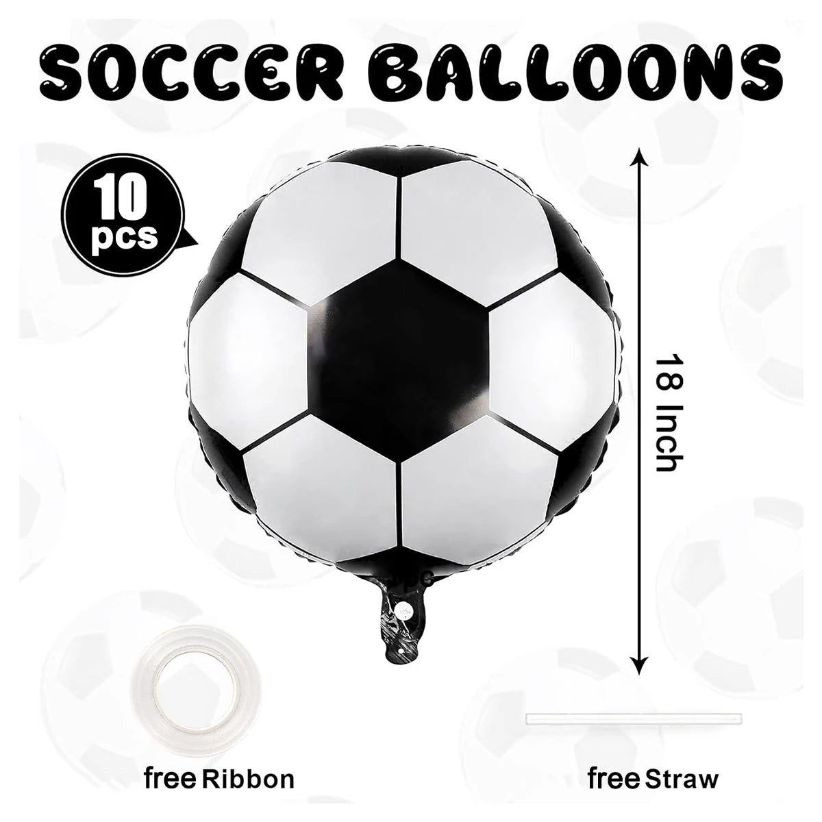 18 inches Soccer Balloons Soccer Themed Party Decor Soccer Ball Balloon For Birthday Sports Graduation Party Decoration