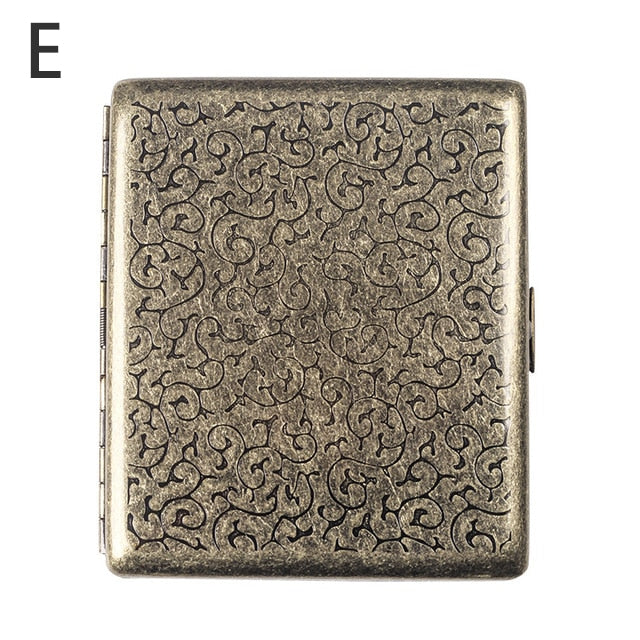 Cigarette Case Folio Metal Brass Retro Cigarette Tobacco Box Travel For Men Gift Smoking Accessories Tool