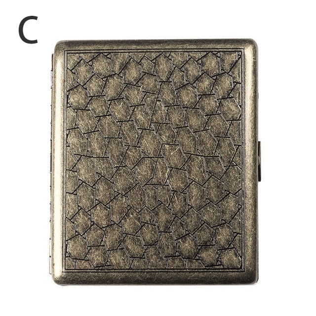 Cigarette Case Folio Metal Brass Retro Cigarette Tobacco Box Travel For Men Gift Smoking Accessories Tool