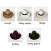 Vintage Western Cowboy Hat For Men's Gentleman Lady Jazz Cowgirl With Leather Wide Brim