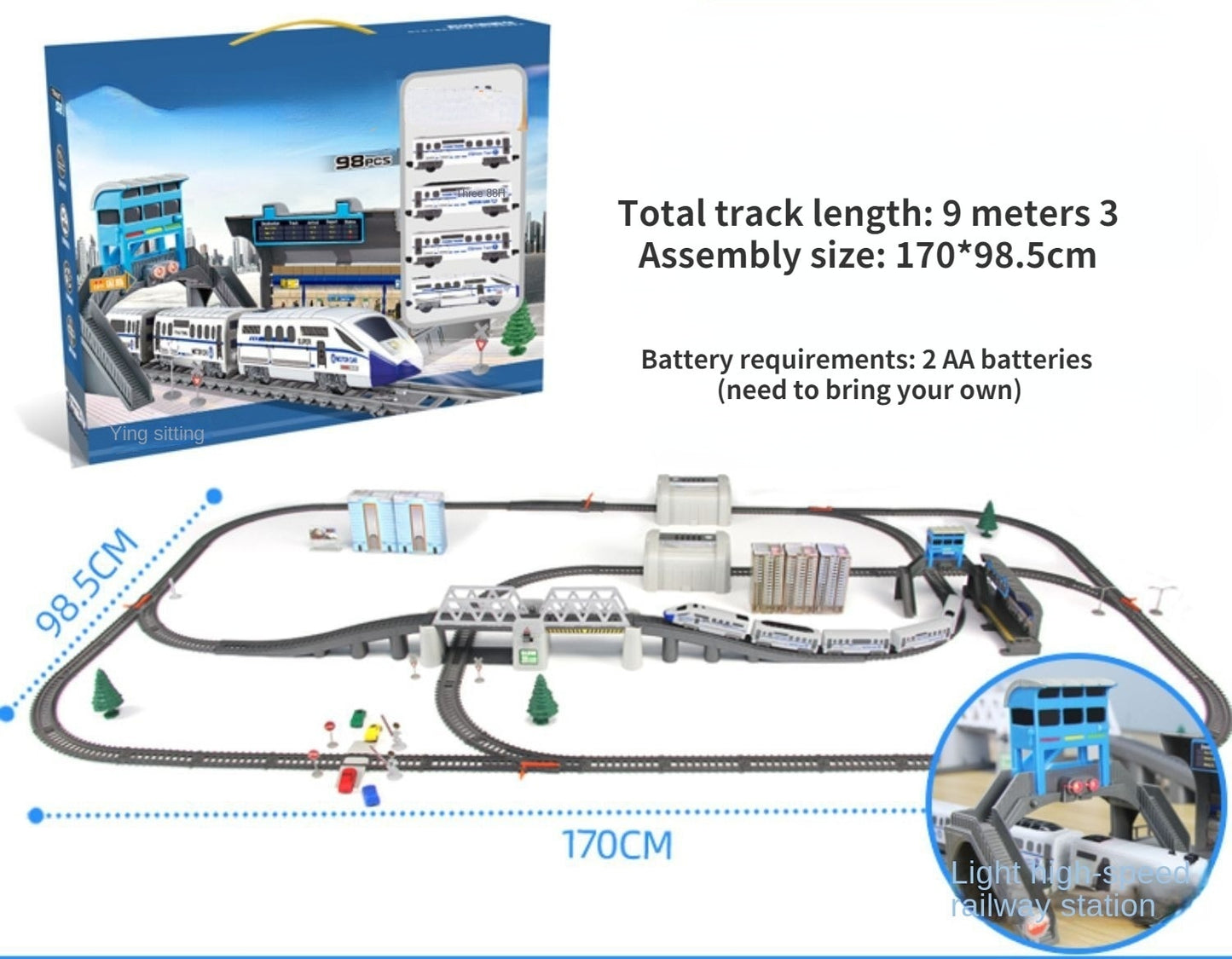 Model Railway Track Harmony Rail Toy Car  Assemble DIY Set Children Christmas Gift Toy for Boy