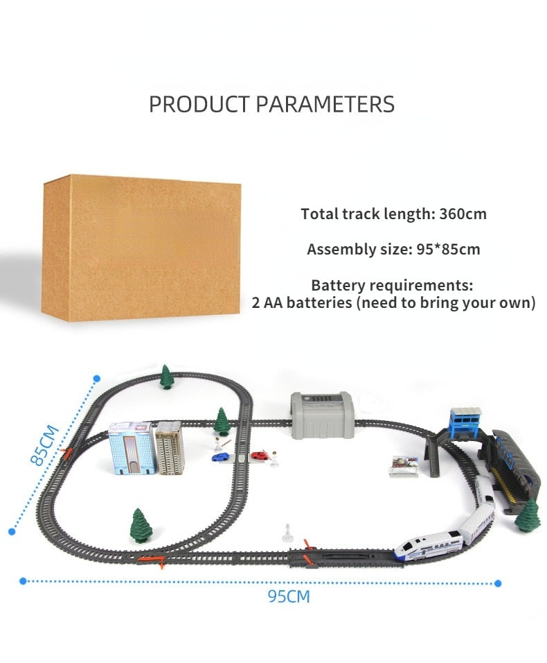 Model Railway Track Harmony Rail Toy Car  Assemble DIY Set Children Christmas Gift Toy for Boy