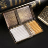 New 1 Retro Antiqued Bronze Cigarette Case 20pcs Capacity Cigarette Box Metal Cigarette Bag Outdoor Cigarette Storage