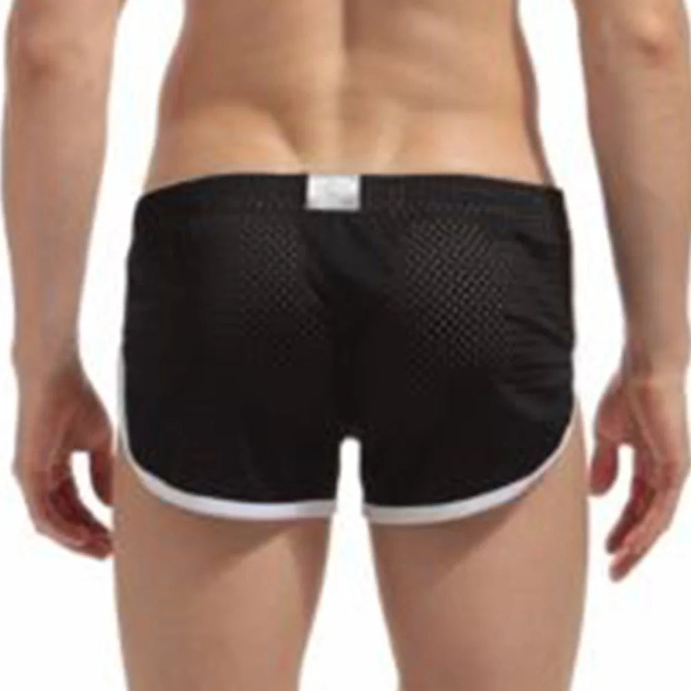 Comfortable Underwear Low waist Mesh Plus size Shorts Sports Beachwear Trunks Boxer
