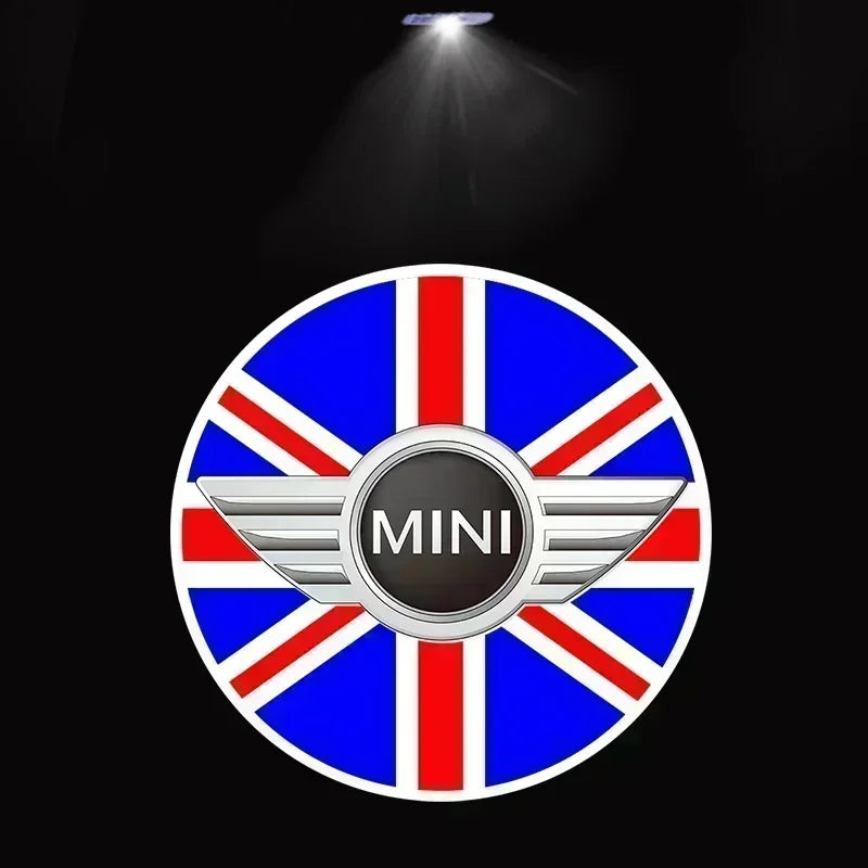 Car Door Welcome Lamps HD LED Laser Projectaor Lights 2PC For MINI Cooper One S JCW R56 R55 R53 F55 F56 R57 R60