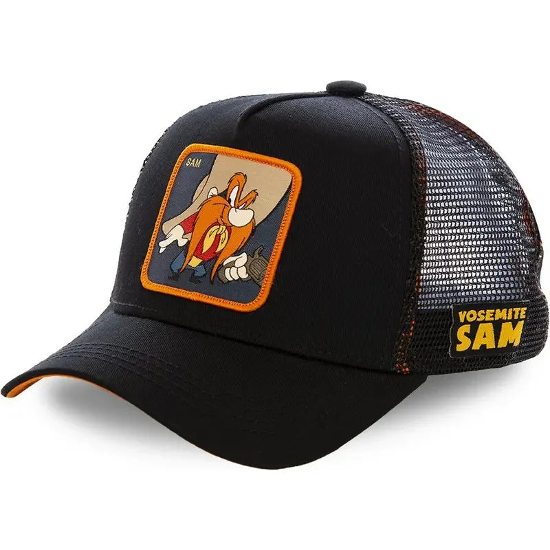 Anime Cartoon Snapback Cotton Baseball Cap Men Women Hip Hop Dad Mesh Hat Trucker