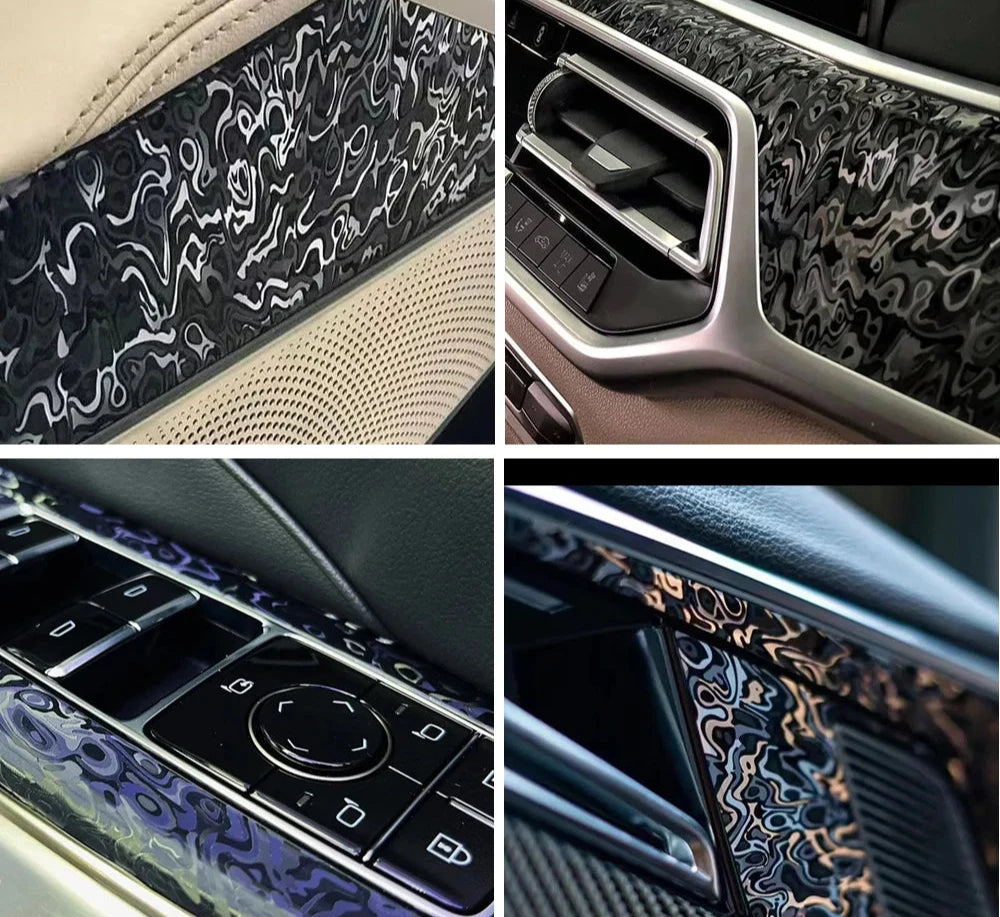 Carbon Vinyl Film DIY Waterproof Car Stickers Modified Vinyl Wrap Films Color Change Film for Auto Accessories