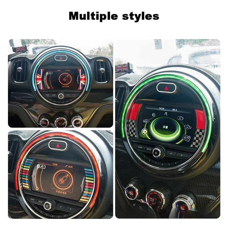 Car Navigation Screen Sticker Car Decals Decoration Accessories 2Pcs/Set For Mini Cooper F54 Clubman F55 F56 F57 F60 Countryman