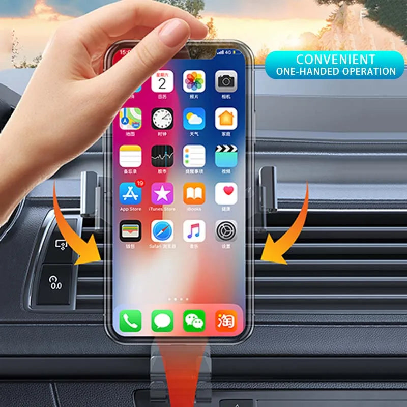 Car Phone Holder Auto Locking Universal Air Outlet GPS For Saab Emblem 93 9 3 9 5 95 900 9000 94 Tech 2 Aero Hirsch Accessories