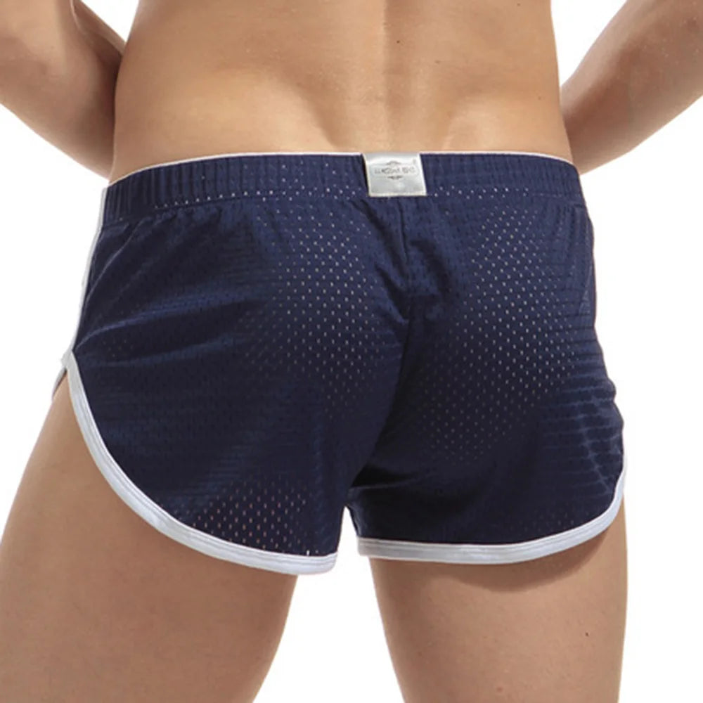 Comfortable Underwear Low waist Mesh Plus size Shorts Sports Beachwear Trunks Boxer