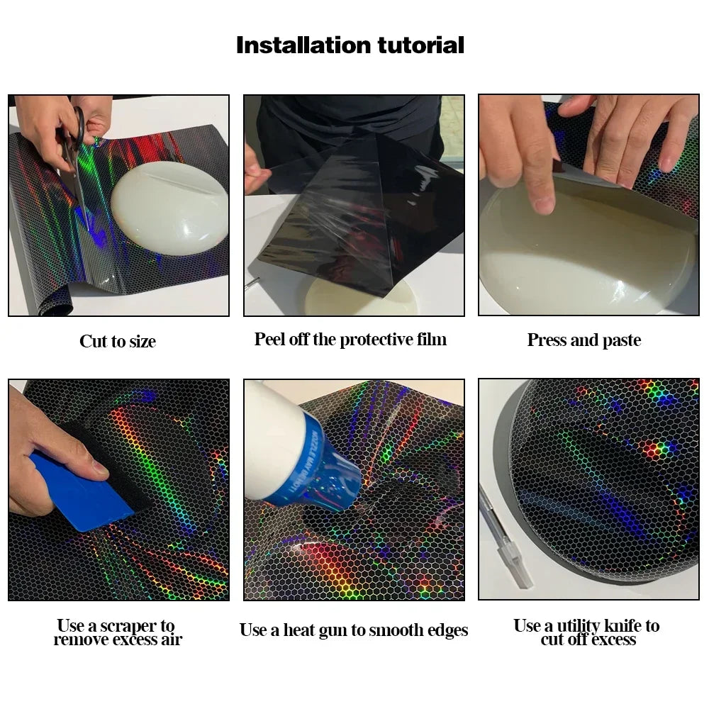 Carbon Vinyl Film DIY Waterproof Car Stickers Modified Vinyl Wrap Films Color Change Film for Auto Accessories