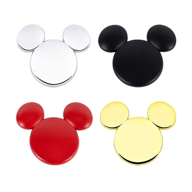 Car window decoration ears metal car stickers 3D stereo creative car logo Mickey Minnie decoration stickers