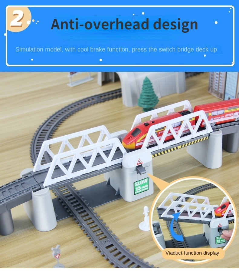 Model Railway Track Harmony Rail Toy Car  Assemble DIY Set Children Christmas Gift Toy for Boy