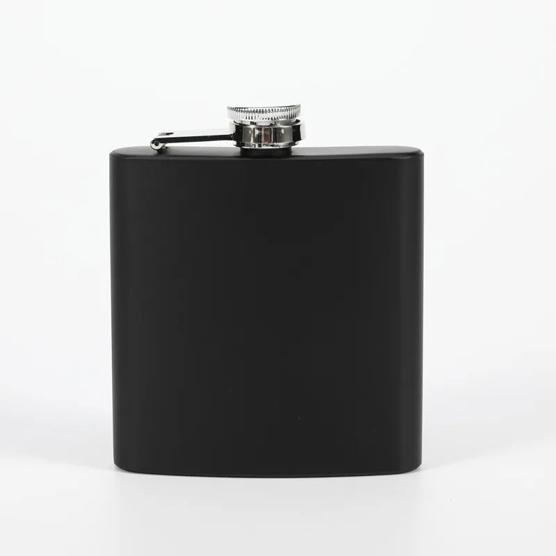 6oz Stainless Steel Outdoor Hip Flask Pocket Laser Print Hip Flask Portable Wine Whiskey Jug Bottle