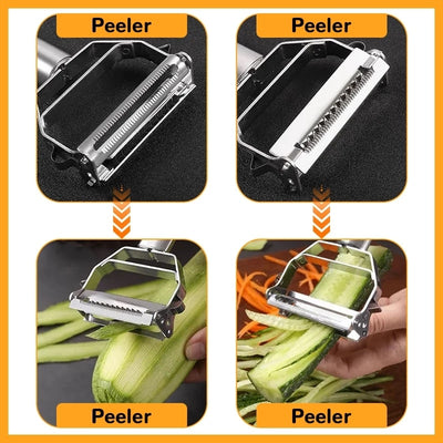 Vegetable Peeler Stainless Steel Double-Head Peeler Household Multiple-Function Fruit And Vegetable Peeler