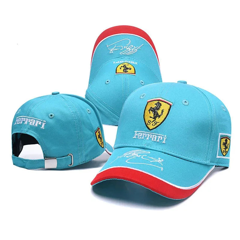 SF Team Cap Baseball Hat Formula One Racing Hat Sunshade Cap