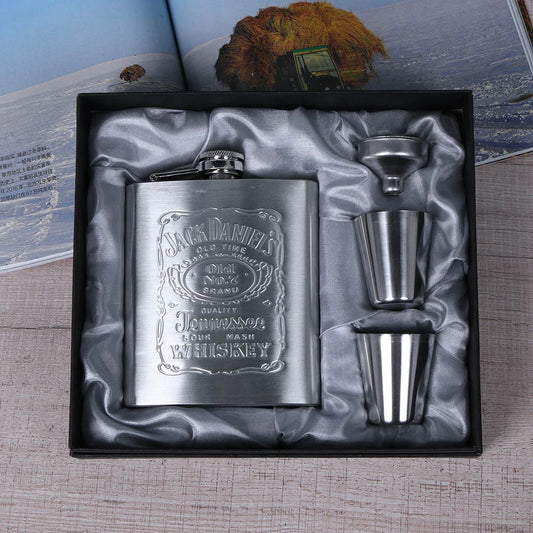 8oz Outdoors Portable Pocket Hip Flask Stainless Steel Whisky Flask Drink Alcohol Container Gift Box Vodka